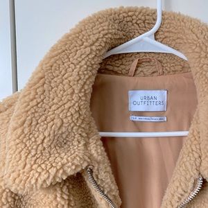 UrbanOutfitters Cropped Teddy Jacket - worn twice